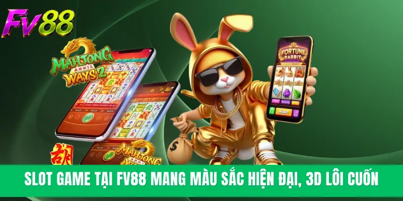 Slot game tại FV88 mang màu sắc hiện đại, 3D lôi cuốn